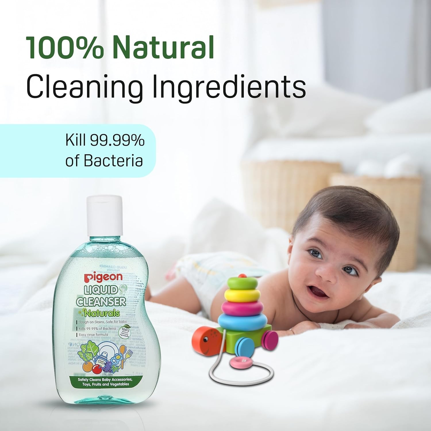 Pigeon Liquid Cleanser Bottle, 200 ml (Green) natural expiry 26.06.2028 f/s