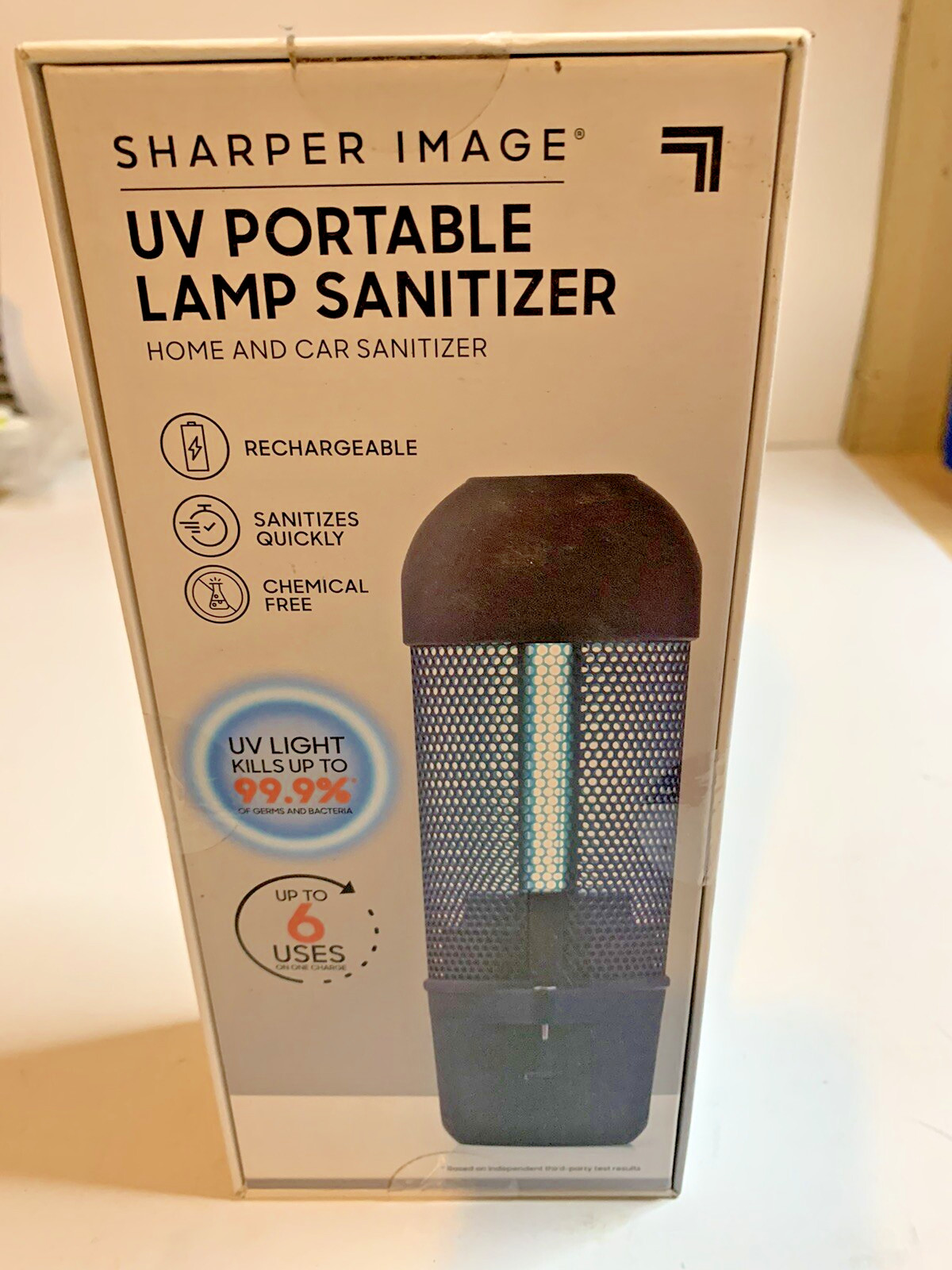Sharper Image Portable Sanitizing Lamp – Rechargeable & Chemical-Free