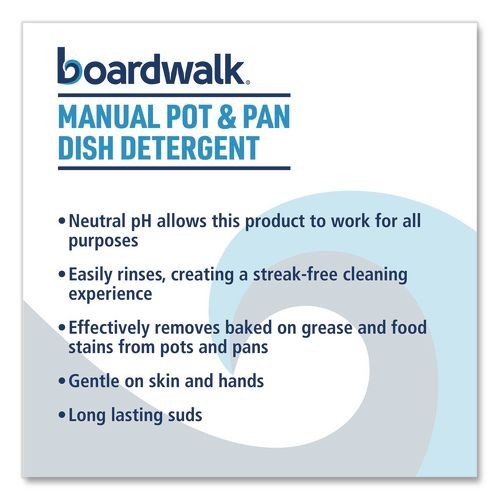 Boardwalk Manual Pot & Pan Dish Detergent, Fresh Breeze, 38 oz Bottle, 8/Carton