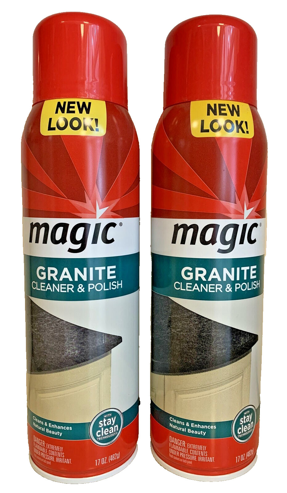Magic Granite Cleaner & Polish Aerosol 17 Oz Discontinued New Marble Quartz (2)