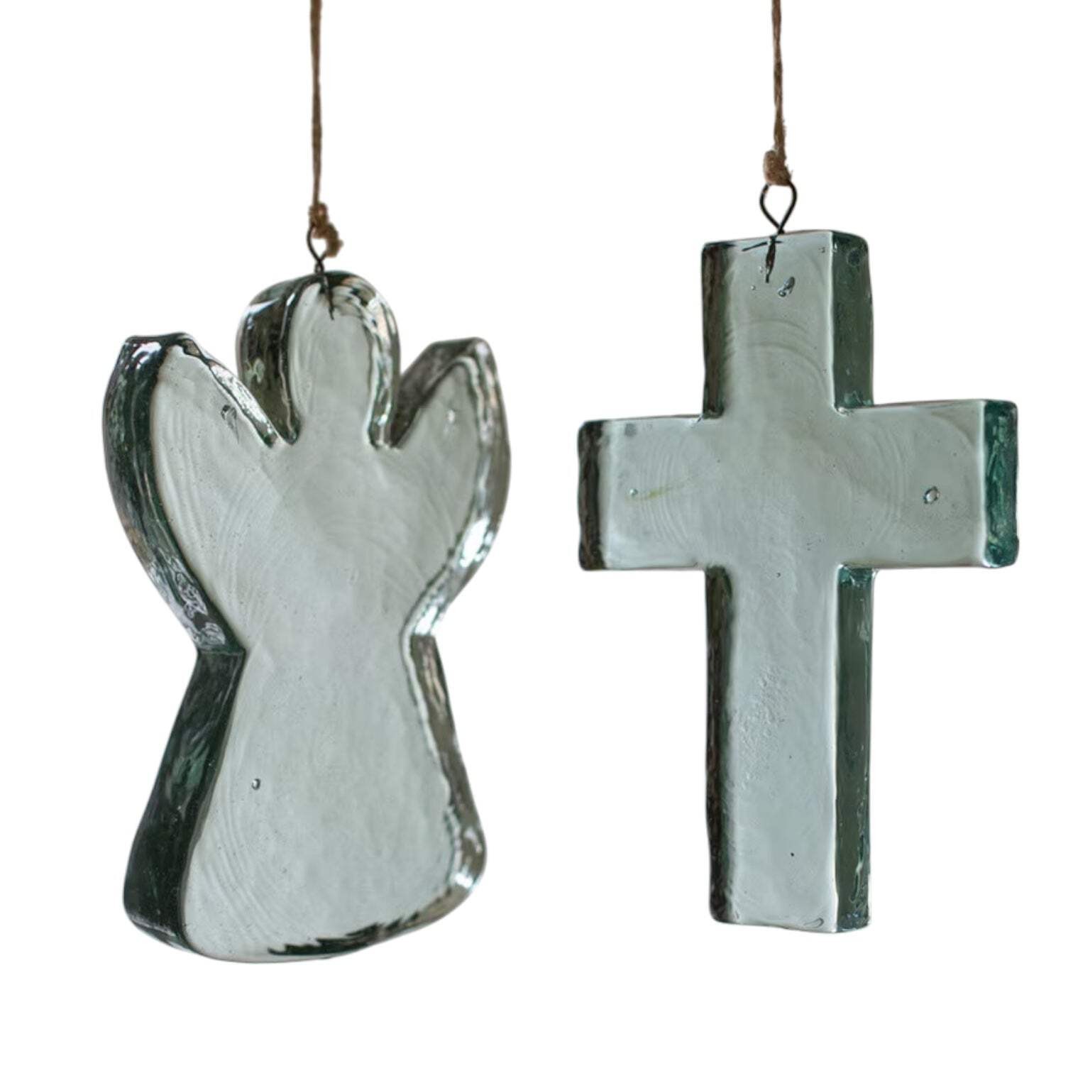 Recycled Glass Cross Suncatcher