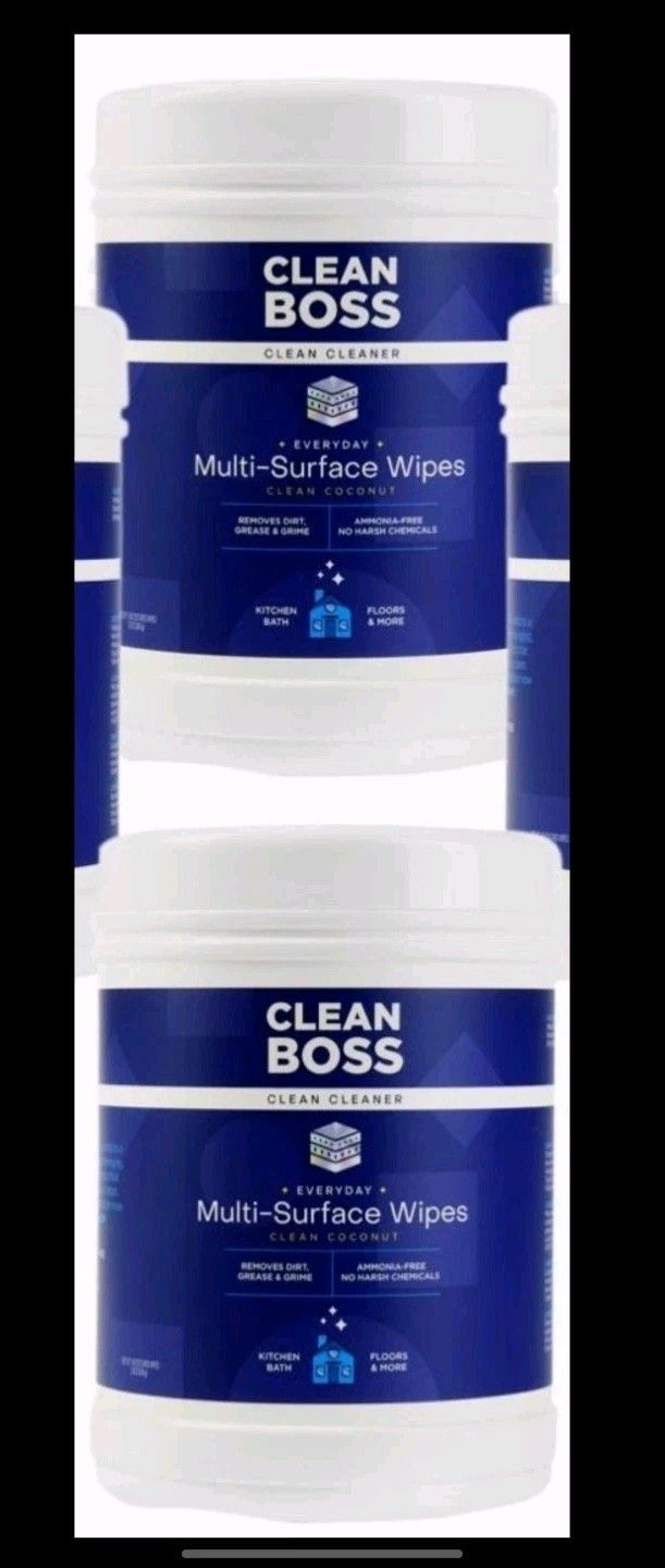 CleanBoss by JOY 2pk 160-count each Multi-Surface Wipes, New, Free Shipping