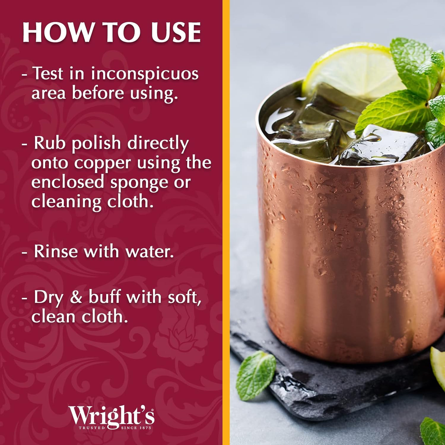 Copper, Brass Cream Cleaner – 8 Ounce – Gently Cleans and Removes Tarnish withou