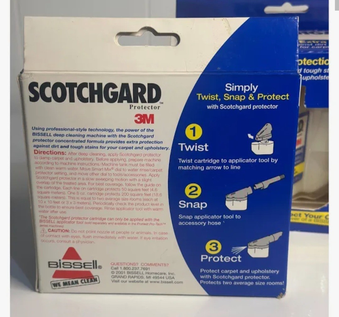 2 PKS. BISSELL SCOTCHGARD 3M EXTRA PROTECTION – CARPET, RUGS, UPHOLSTERY ETC 8OZ