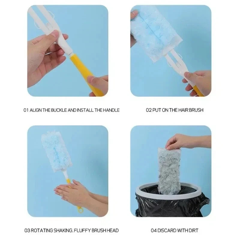 30 pcs Duster Refills Disposable Duster Refills Compatible for Swiffer (Blue)
