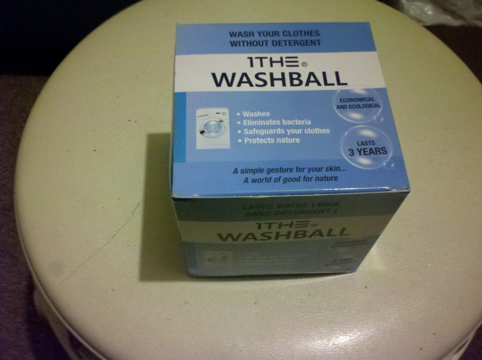 1THE WASHBALL Washing Ball Lasts 3 Years No Chemicals Dyes Perfumes Detergents