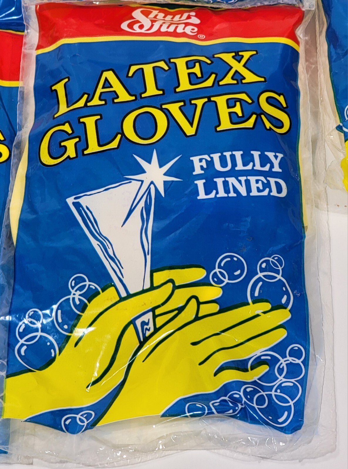 Medium – 3 Pairs – Yellow Kitchen Cleaning Dishwashing Nitrile Reusable Gloves