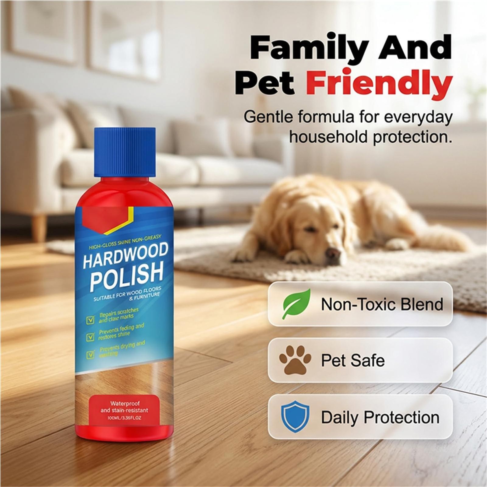 Wood Floor Restorer 100ml High Gloss Protective Polishing Cleaner