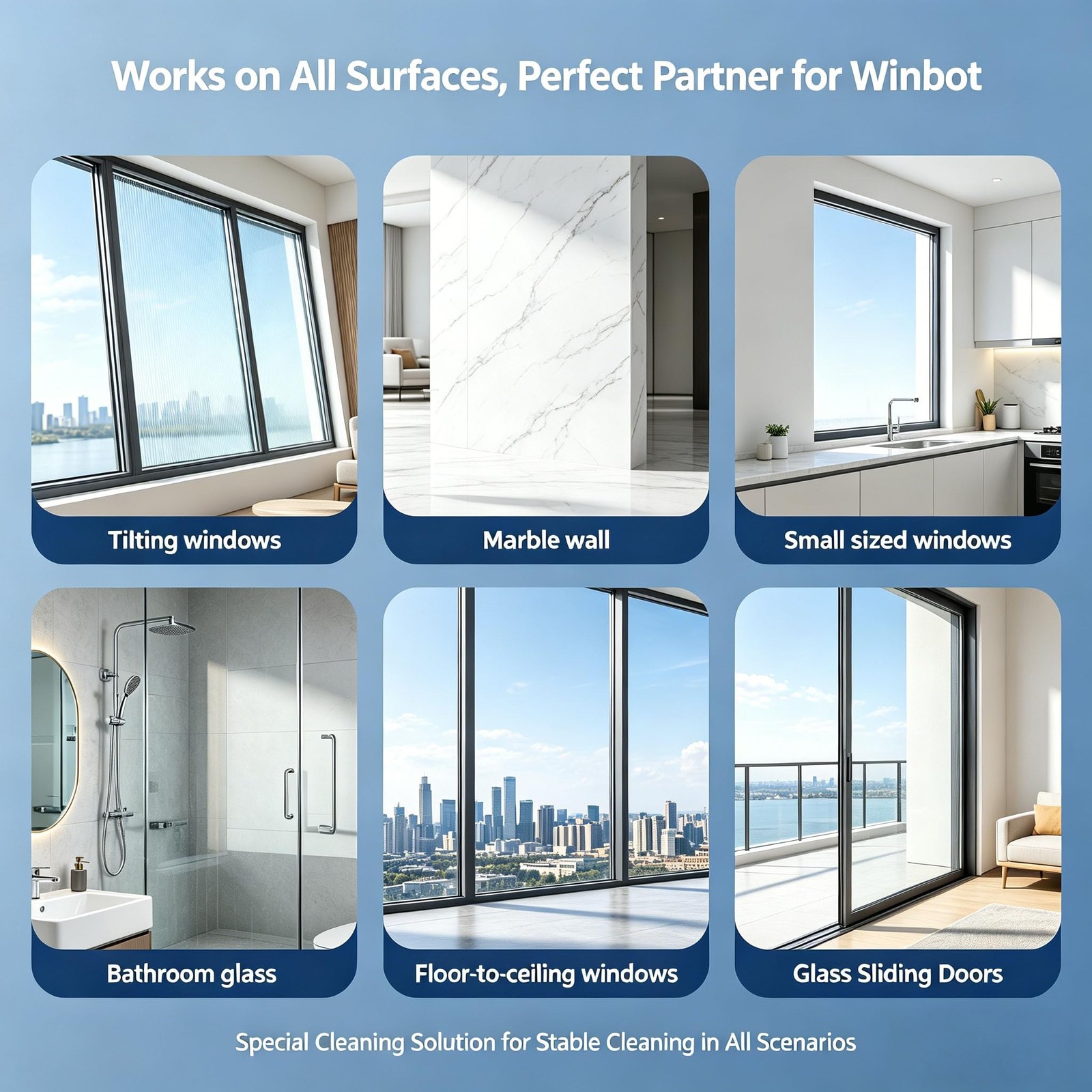 1L Window Cleaning Solution for ECOVACS Winbot W3/W2S/W2 PRO/W1/MINI Series -…