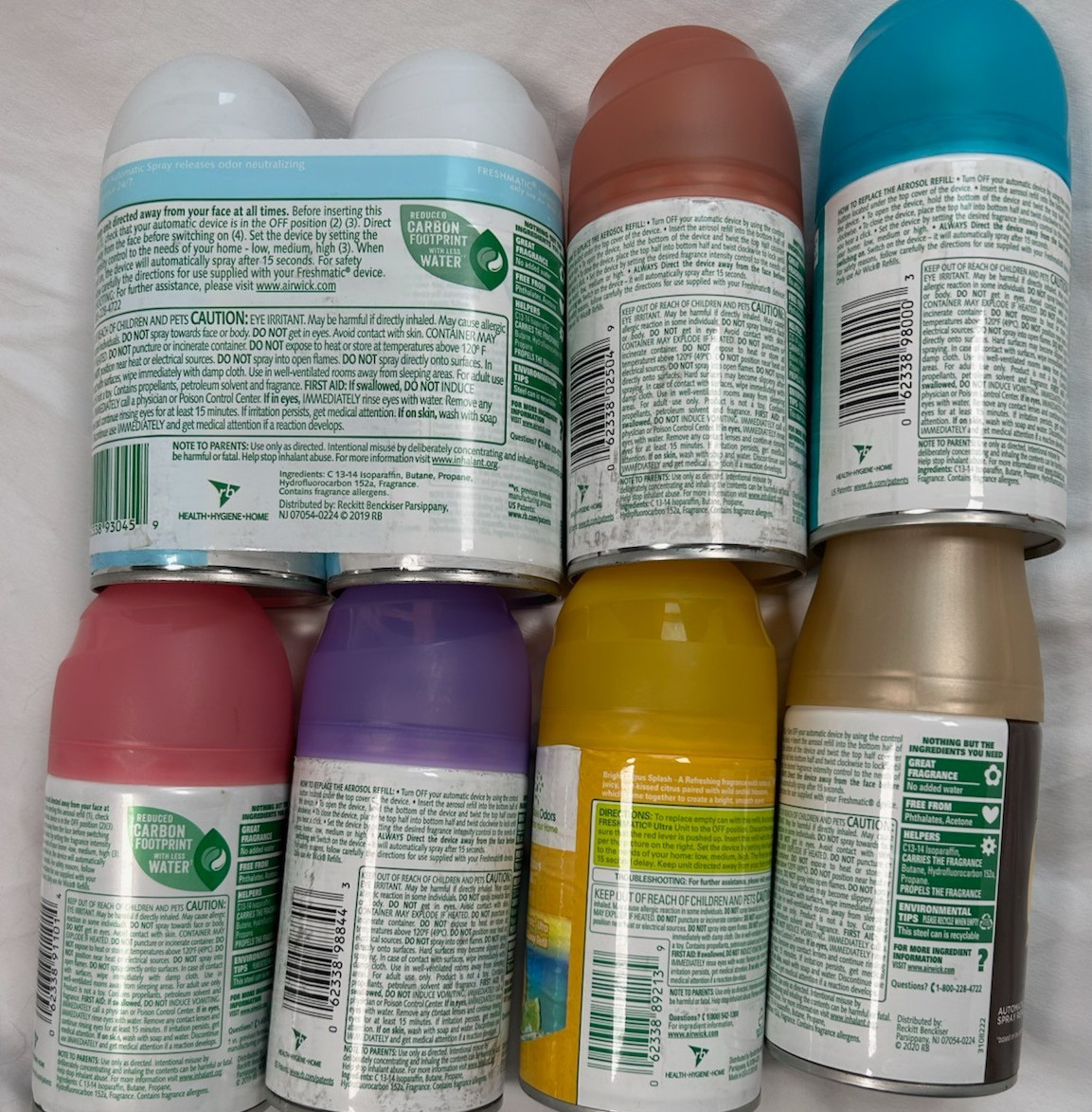 LOT 8 Air Wick Pure Freshmatic 5.89 oz Automatic Spray Refill Cranberry +More