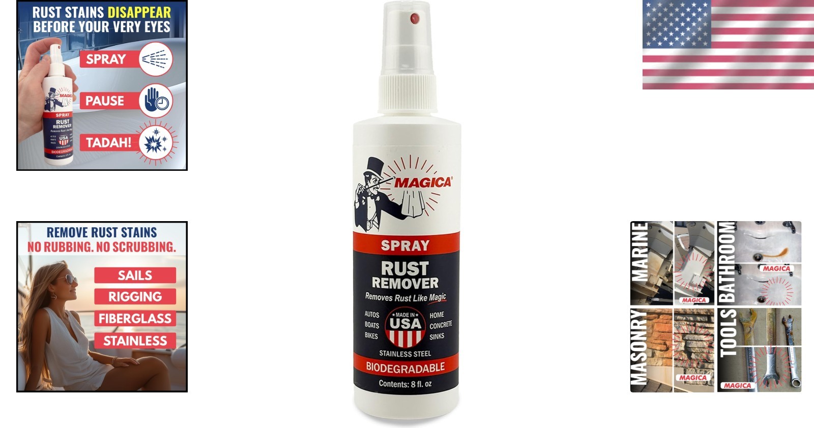 Trusted Magica 8oz Rust Remover – No Scrubbing, Transforms Stains Effortlessly