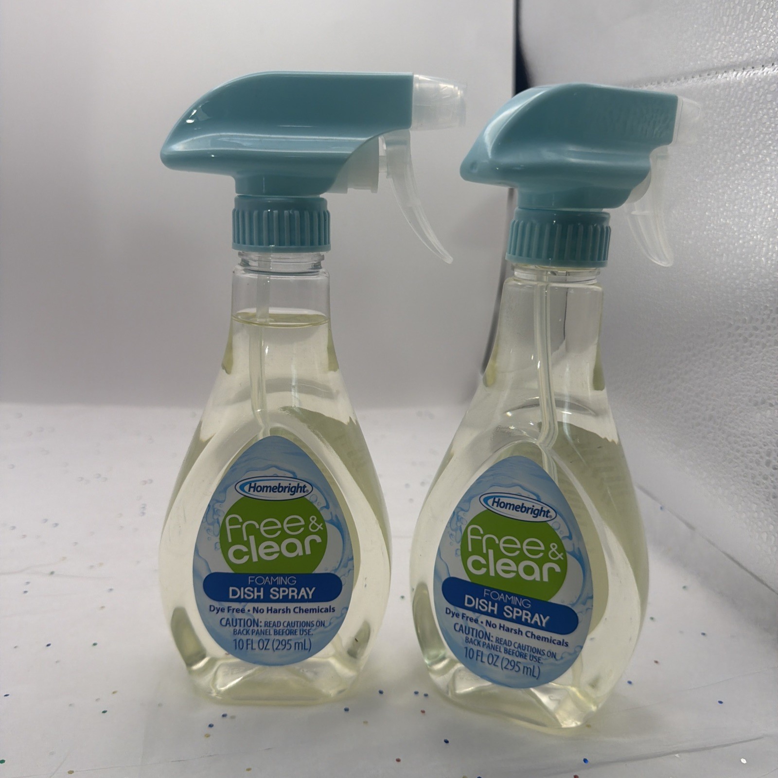 Homebright Free & Clear Foaming Dish Spray Dye-Free 10 fl oz 2 Pack