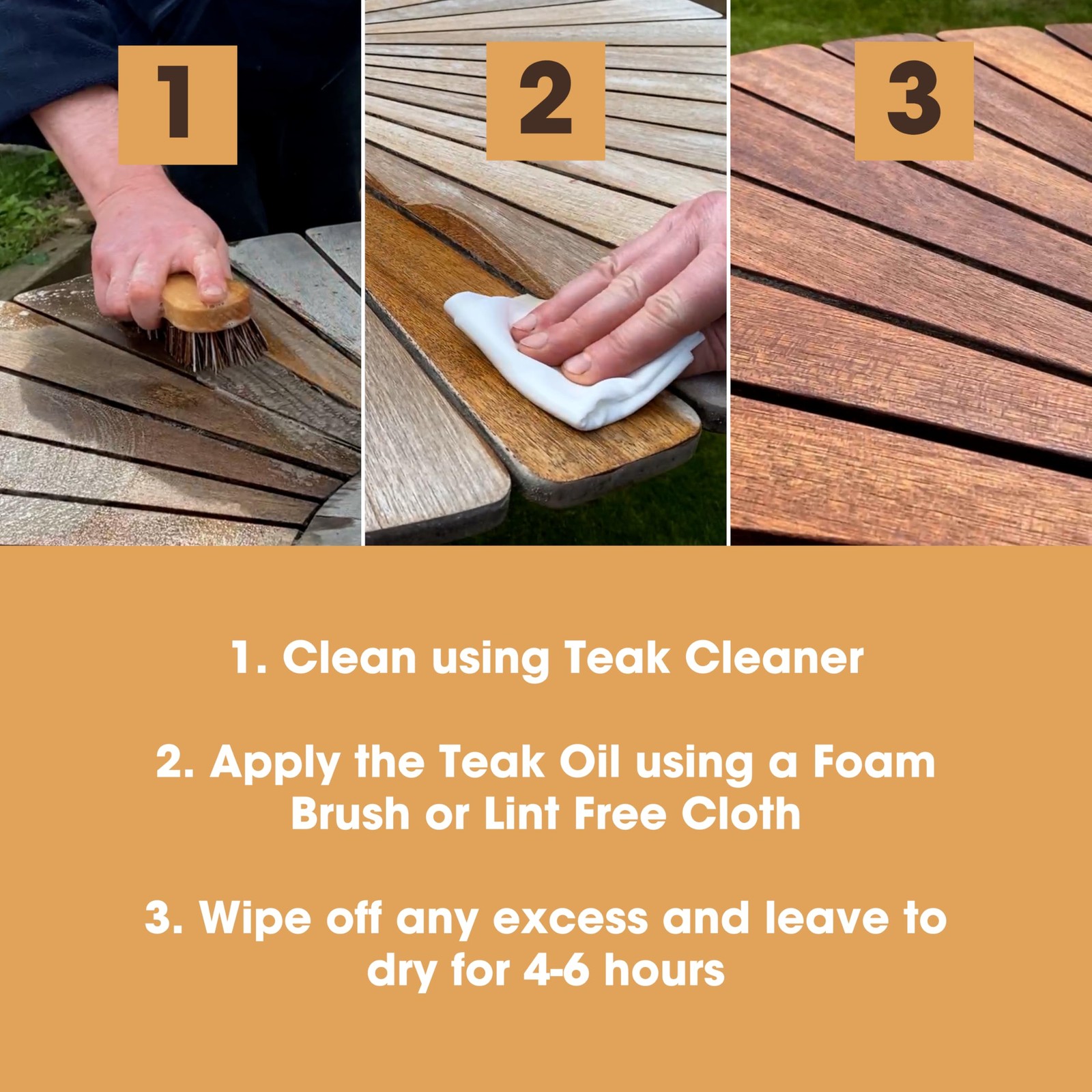 Teak Oil 17oz 500ml Natural Matte Finish for Outdoor & Indoor Furniture