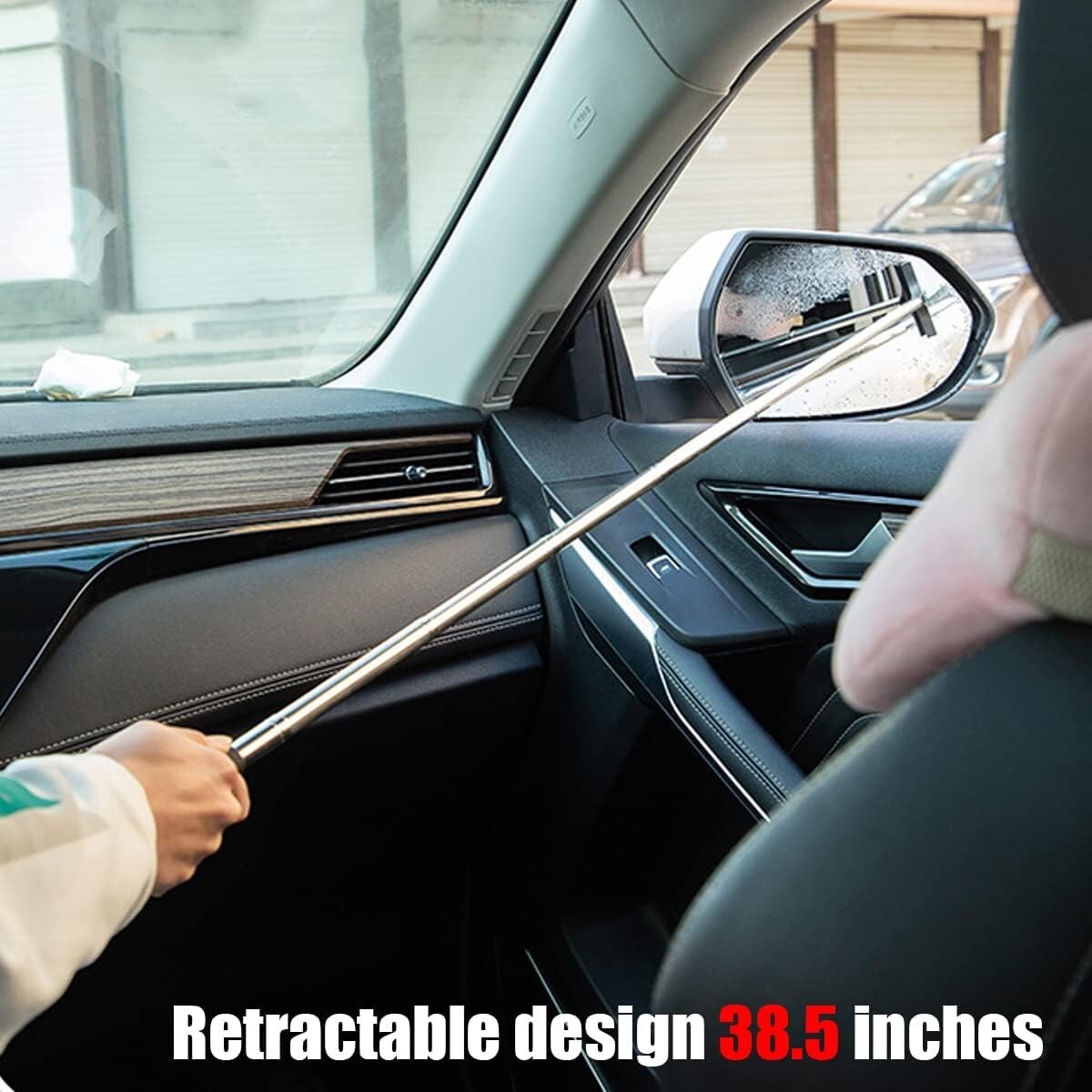 2 X Window Squeegee Windshields Long Handle Cleaning Tool Adjustable Wiper