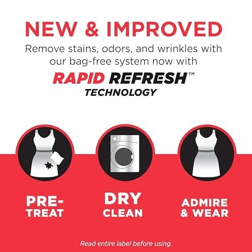 At-Home Dry Cleaner Refill – Gentle Laundry Care for Special Fabrics, 12 Loads +