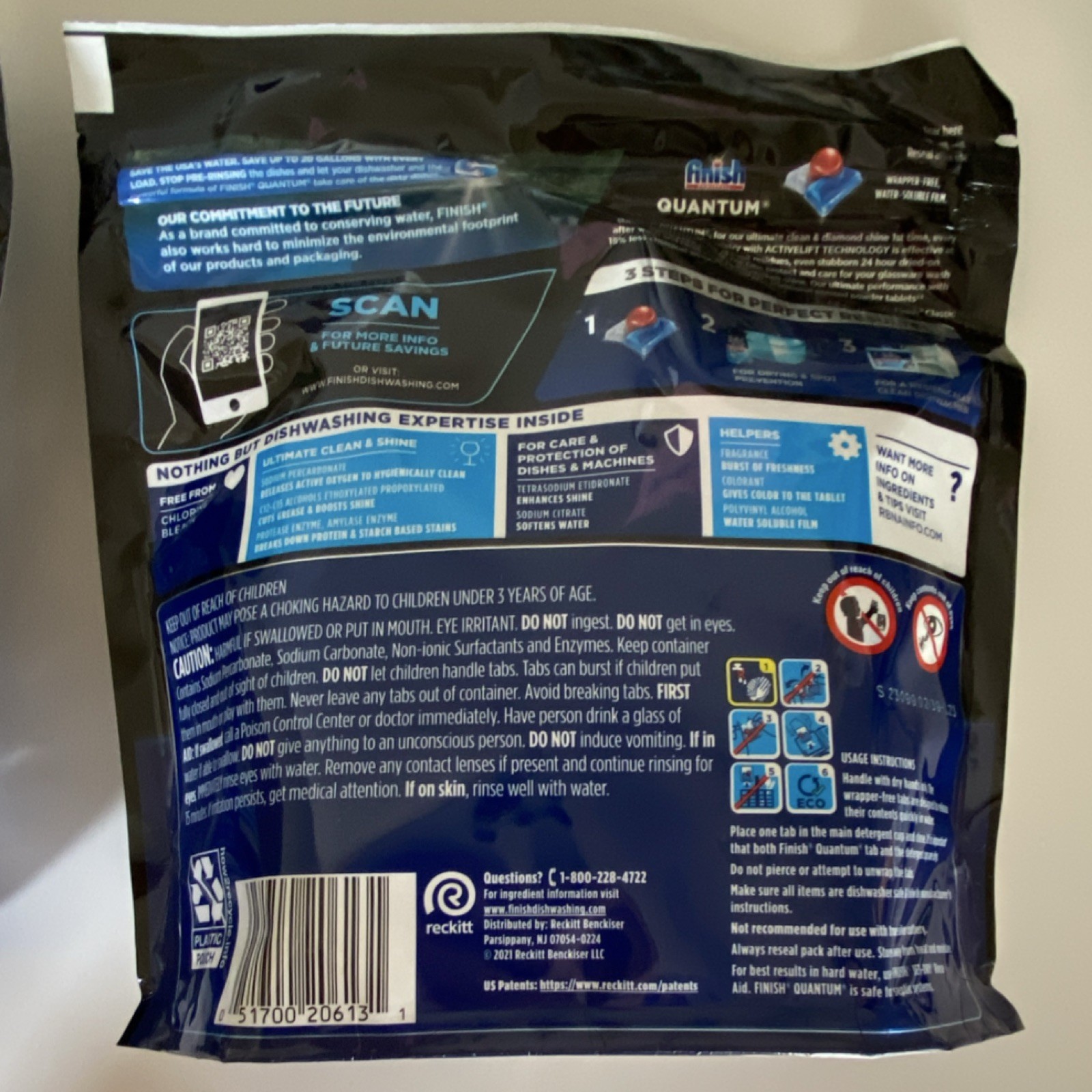Finish Quantum Powerball Dishwasher Tablets 37 Tabs – 2 Pack Activelift Ultimate