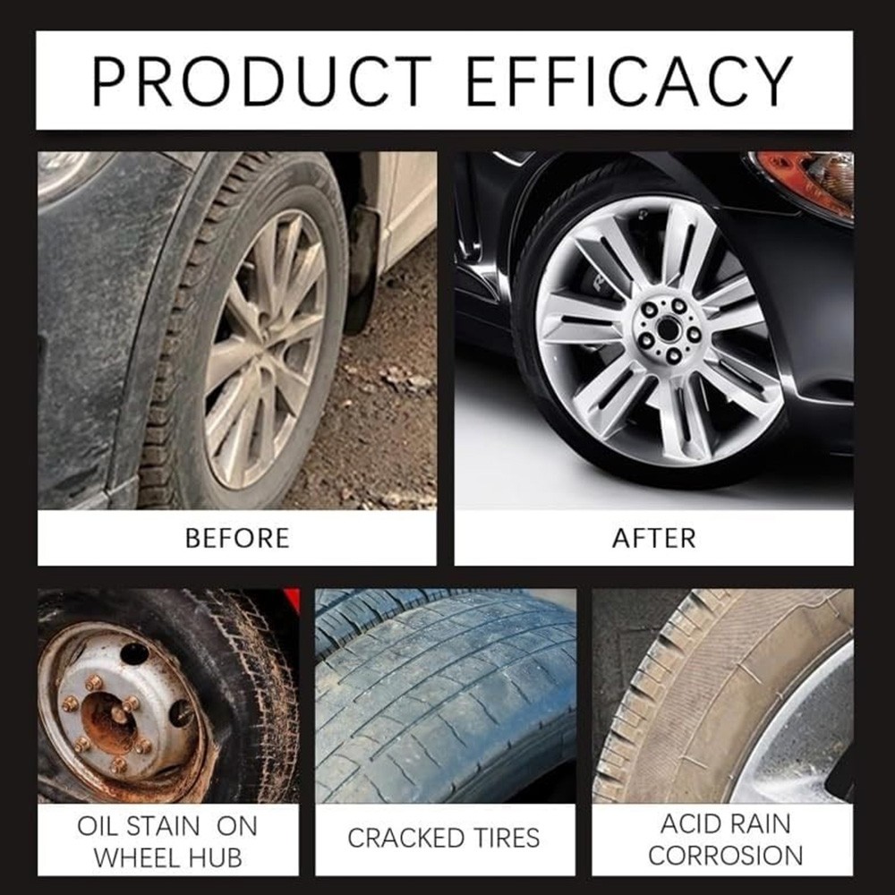 1~2pcs Tyre Nourish Cream, Tire Nourish Wax Cream, Maintain Luster for Cars 50g