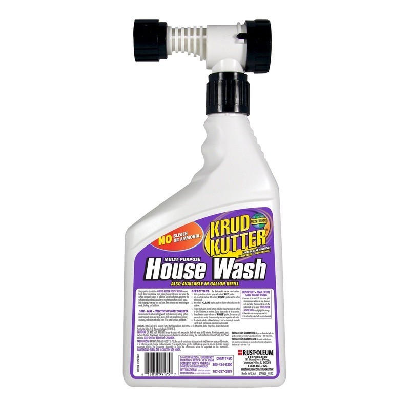 Hose End Multi-Purpose House Wash Cleaner, Liquid Concentrate Quart