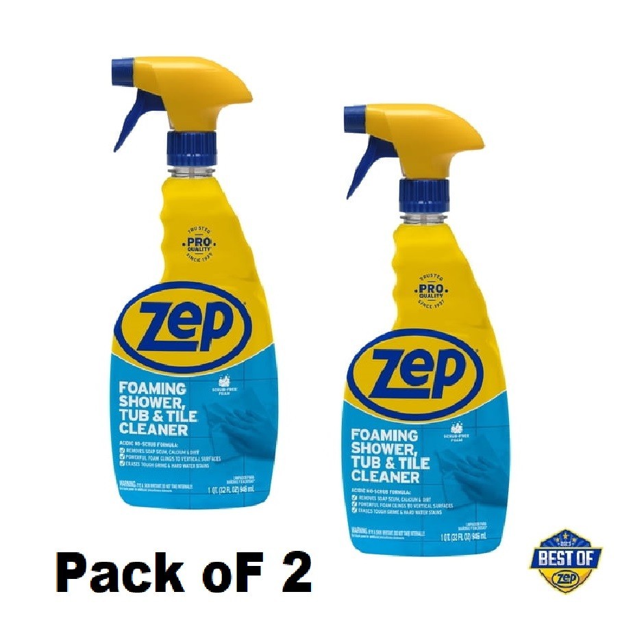 2 pack Zep Foaming Tub and Tile Cleaner