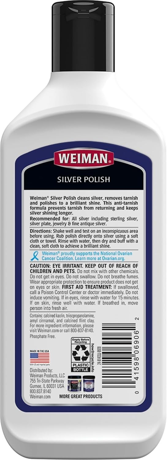 Silver Cream Cleaner 3-in-1, Anti-Tarnish Technology, Safely Clean, Polish, S…