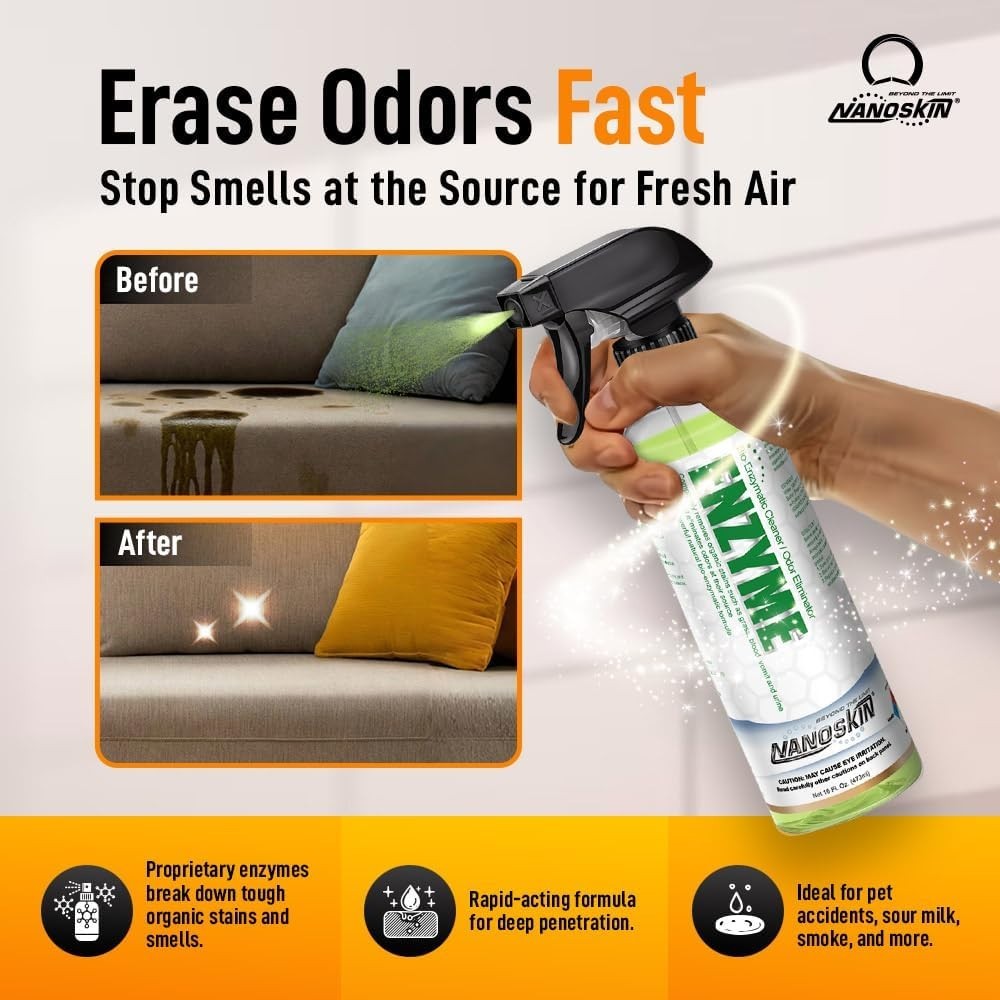 ENZYME Multi-Purpose Cleaner & Odor Eliminator 5 Gallon – Removes Complex Org…