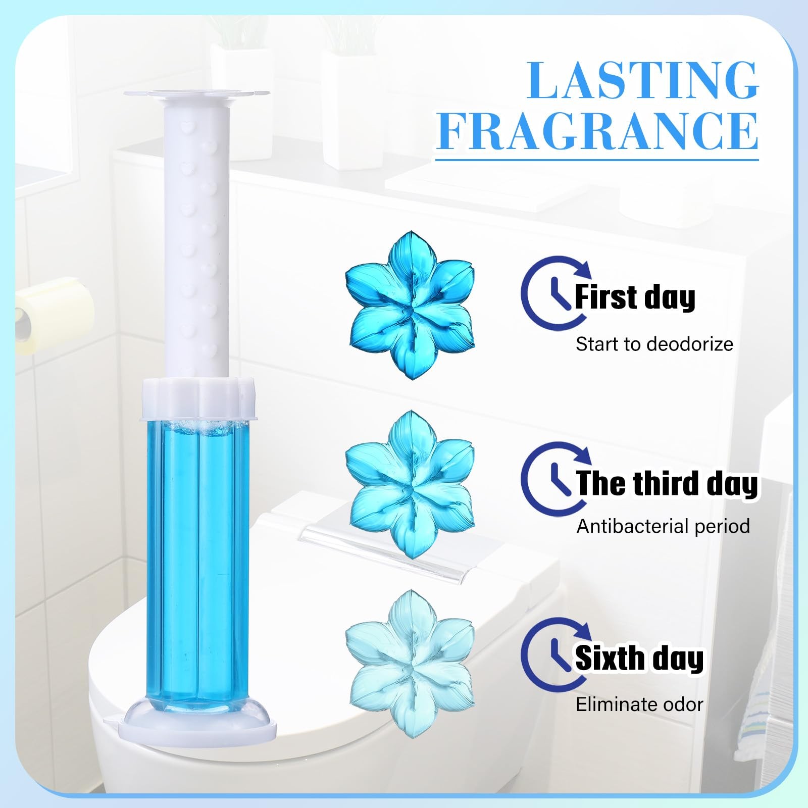 5 Pcs Flower Toilet Gels 70 Count 5 Kinds Stamp Bowl Gel Scent Toilet Stain R…
