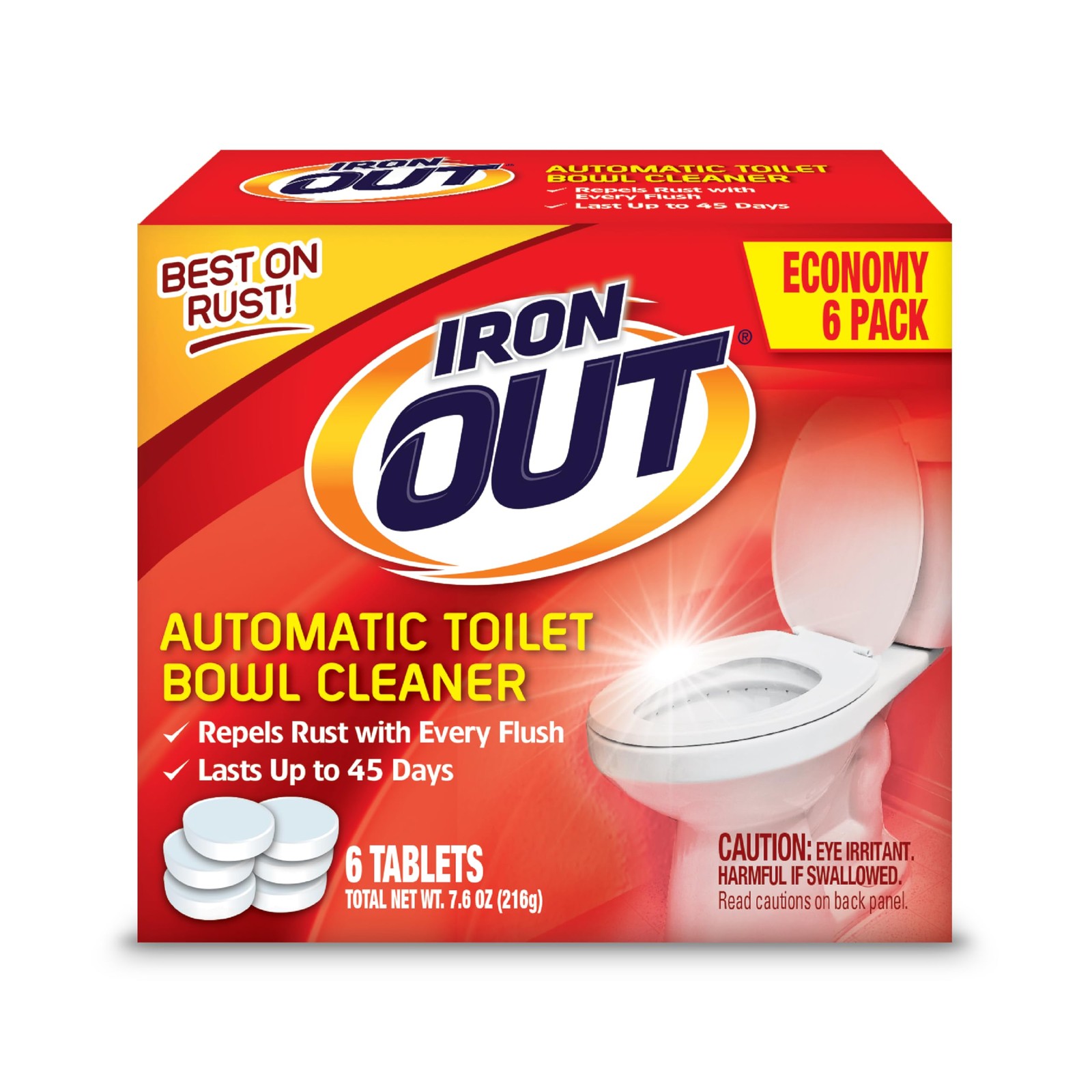 Automatic Toilet Bowl Cleaner Tablets, Helps Remove and Prevent Rust Stains w…