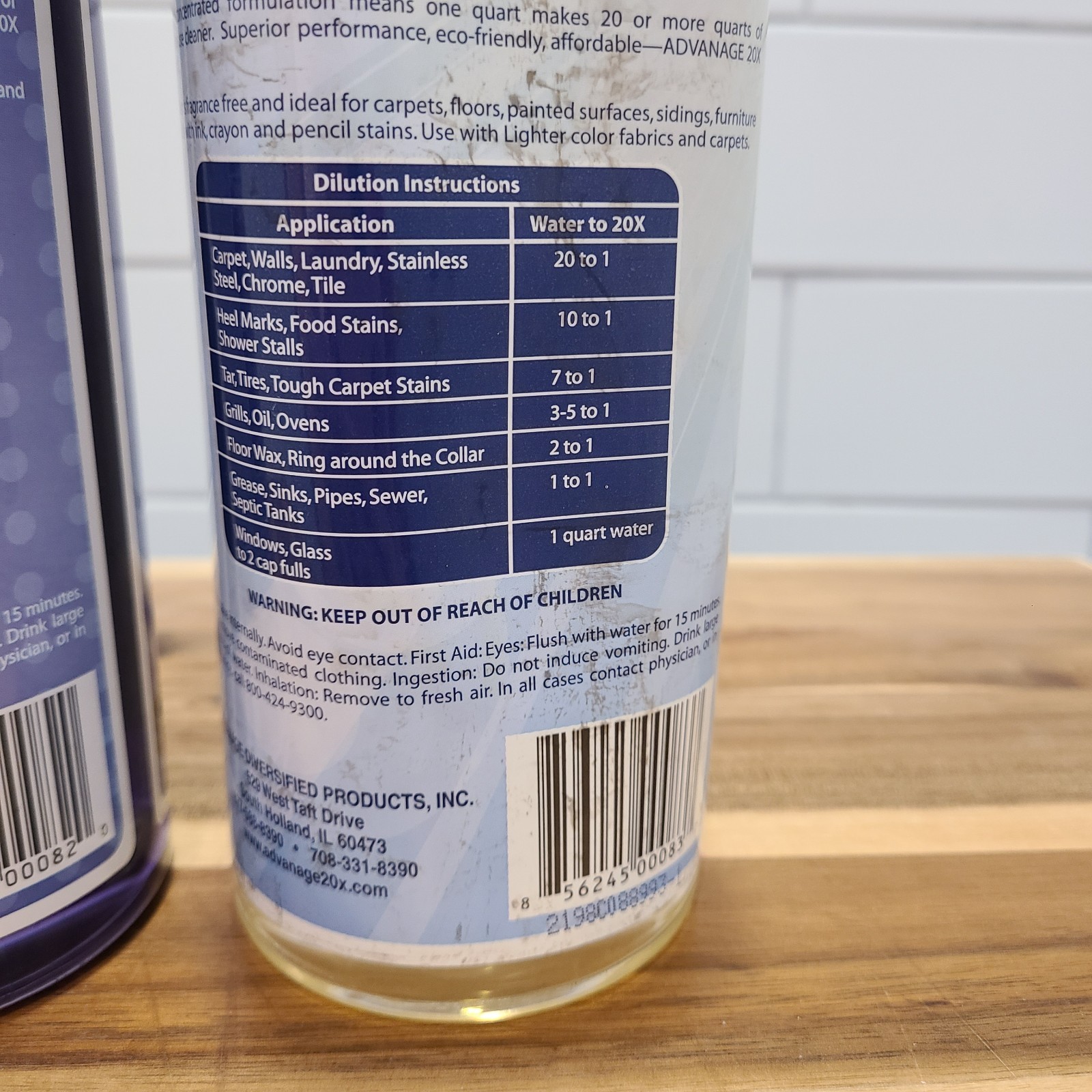 ADVANAGE 20X Multi-Purpose Cleaner Clear & Lavender 2 Pack 32oz Concentrate NEW