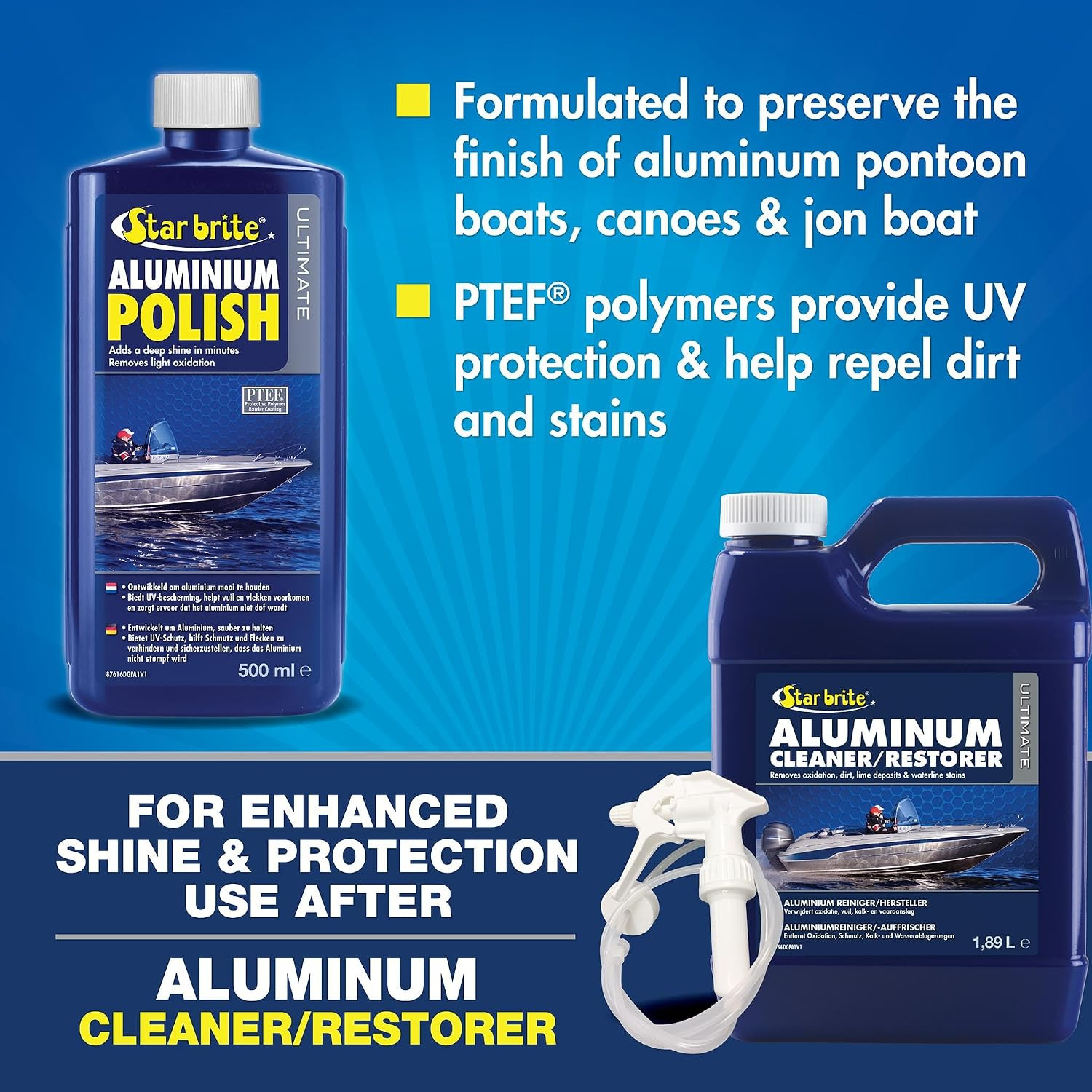 STAR BRITE Ultimate Aluminum Polish Adds a Deep Protective Shine, Removes Light