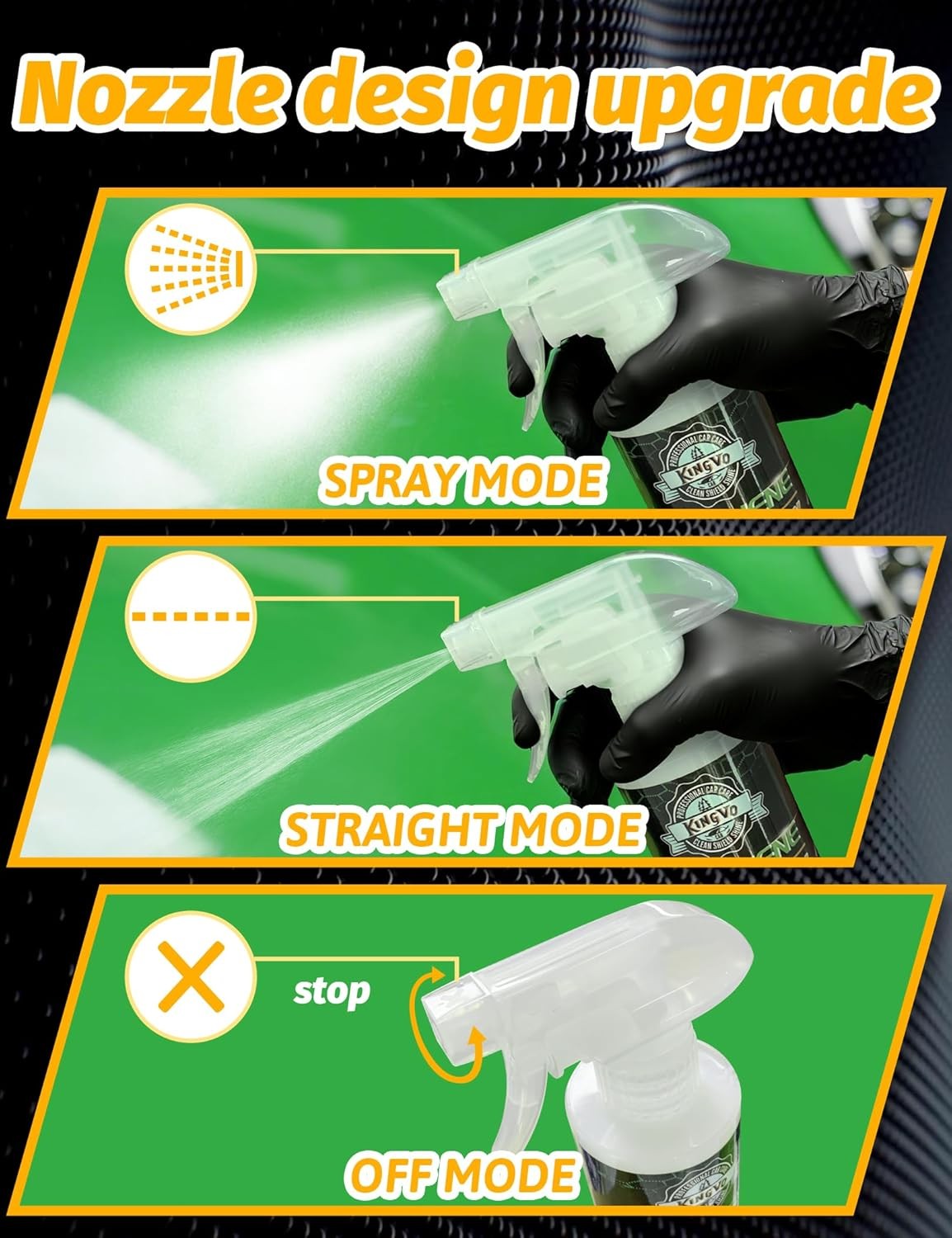 Kingvo Ceramic Coating for Cars, Car Wax Spray Graphene Ceramic Coating Shine Gl