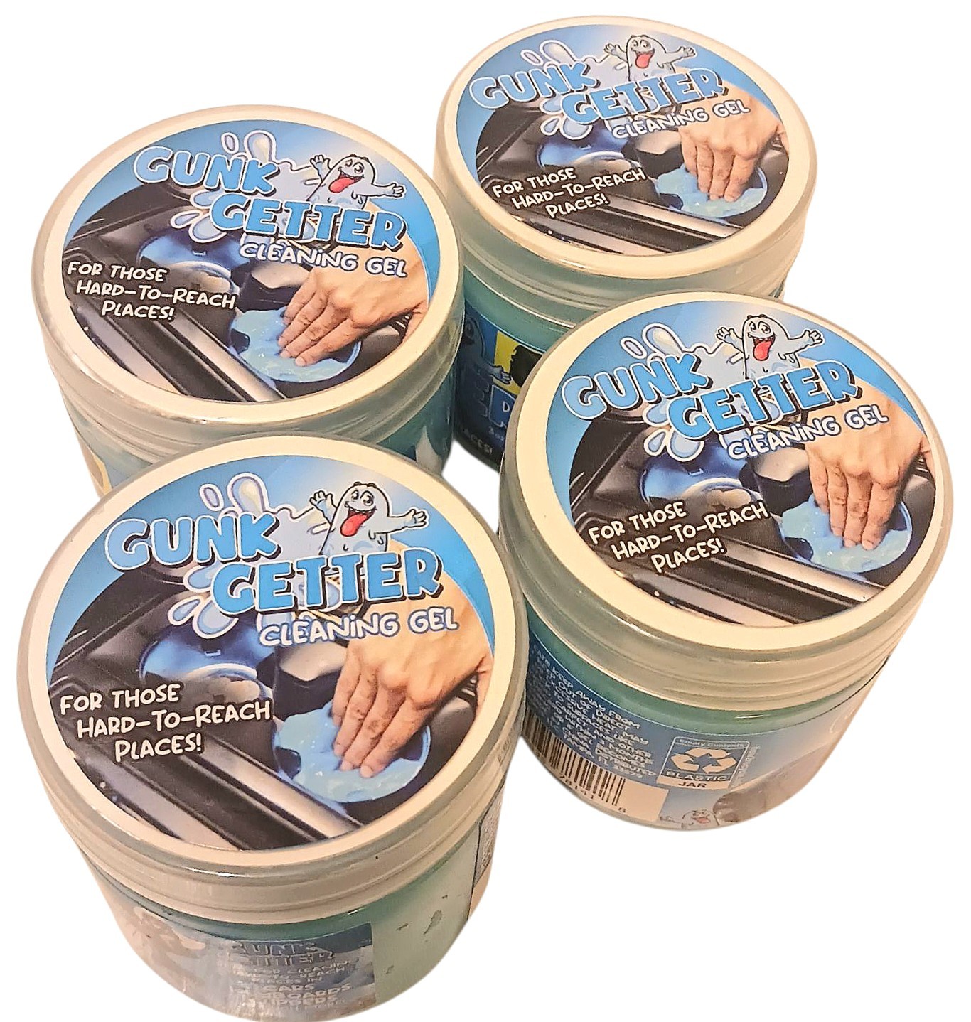 4 Pack Car Cleaning Gel Auto Electronics Gunk Getter Reusable Dust Cleaner