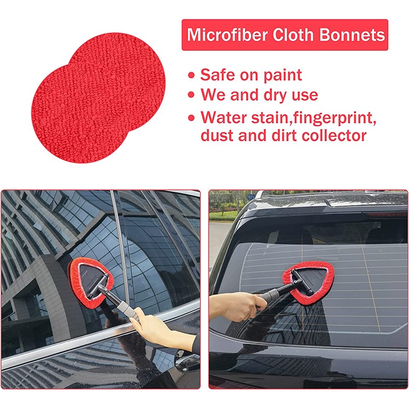 Auto Windshield Cleaning Tool Window Cleaner Brush Glass Wiper Extendable Handle