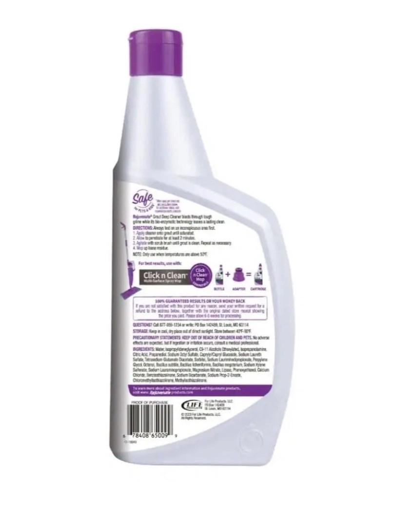 Rejuvenate Grout Deep Cleaner Bio Enzymatic Tough Stains Formula – 32 fl oz