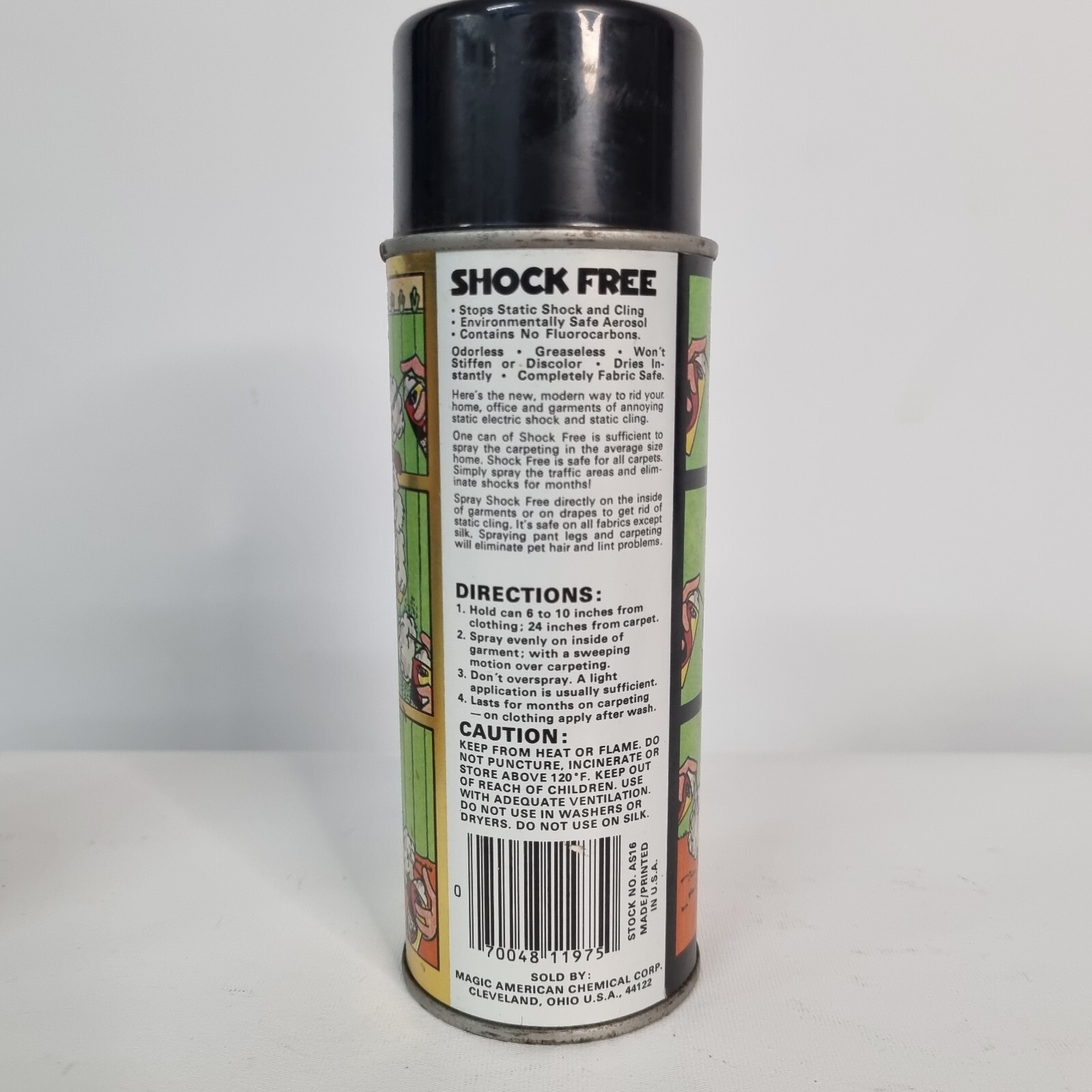 *1 VTG Magic Shock Free Aerosol Anti-static 13 oz. CHEM-TEL 60s 70s Prop Retro