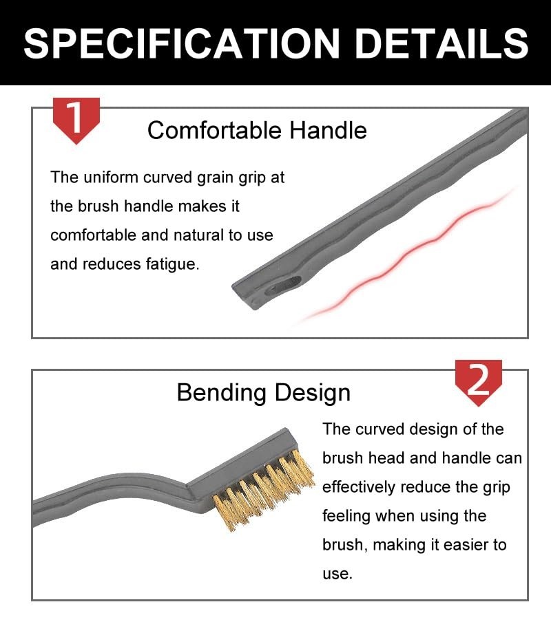 3 Pack Brass Wire Brushes for Effortless Rust Removal & Metal Cleaning