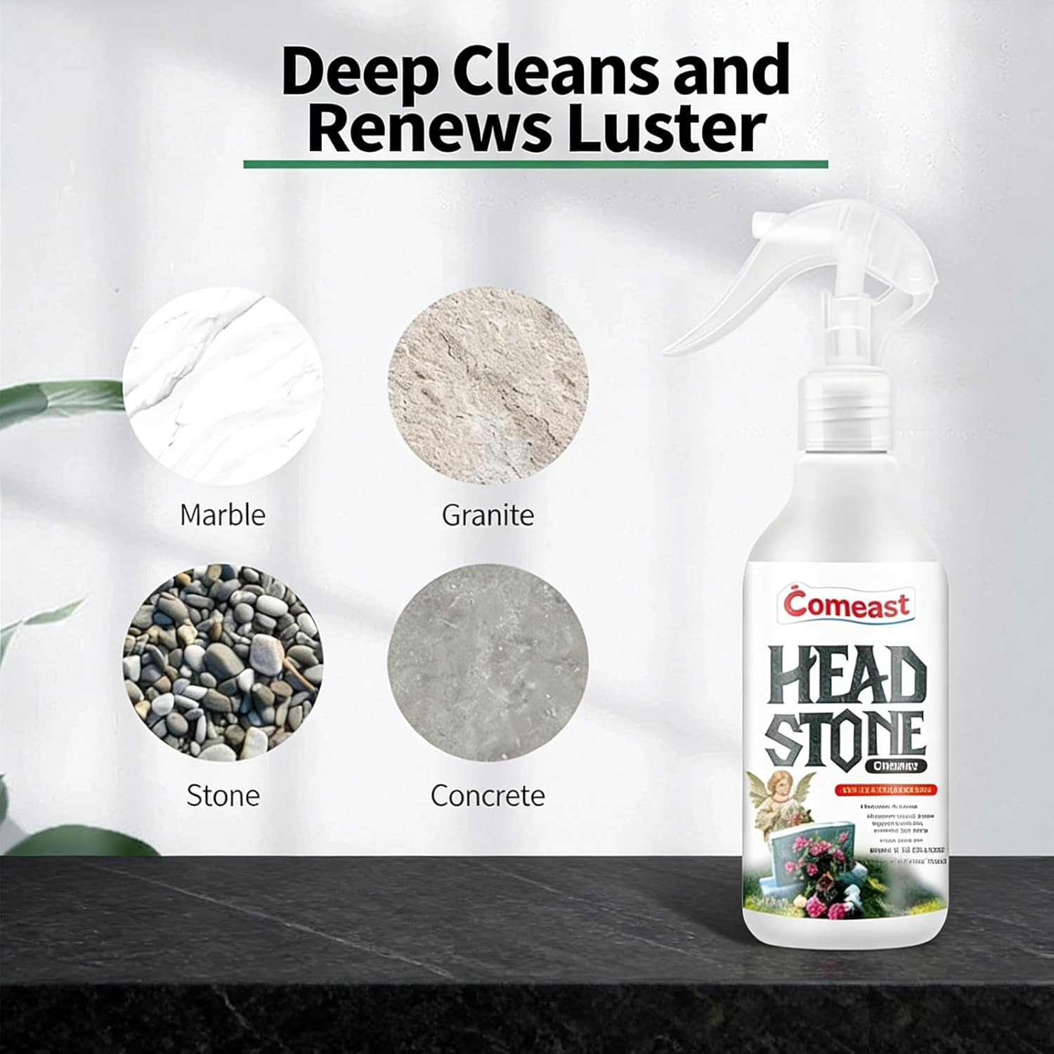 Headstone Cleaner for Graves Cemetery Gravestone Tombstone Cleaner Solution R