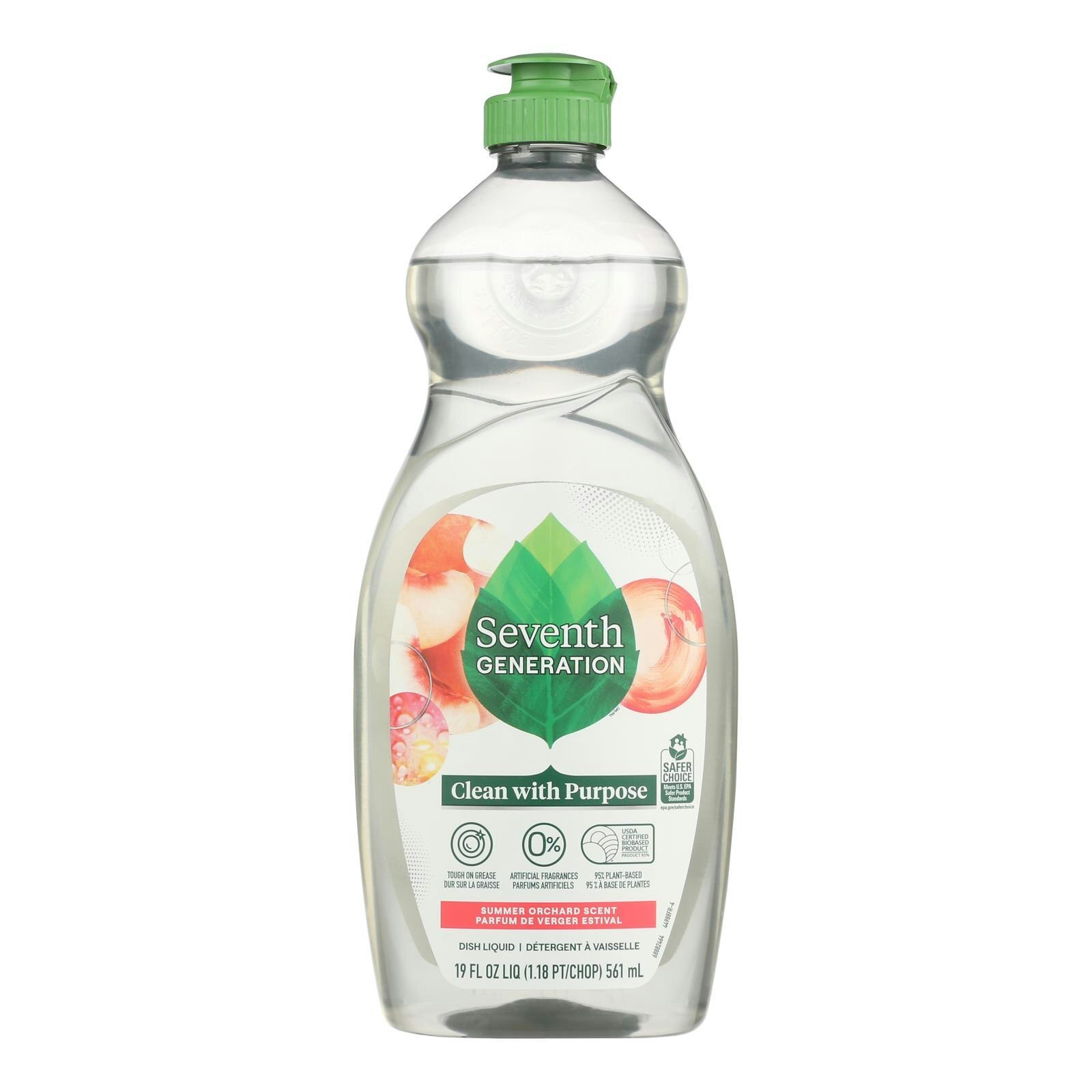 Seventh Generation – Dish Liquid Summer Orchard 19 fl oz (Pack of 6)