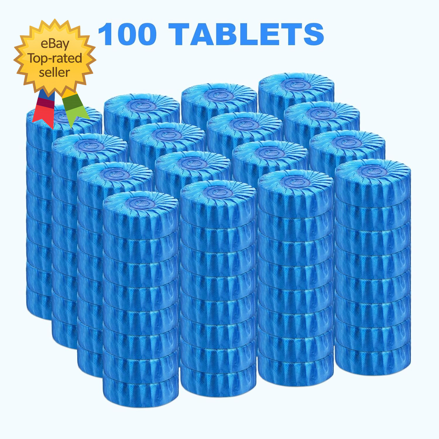 100 Pack Toilet Bowl Cleaner Tablets Long Lasting Toilet Tank Cleaner Blue……