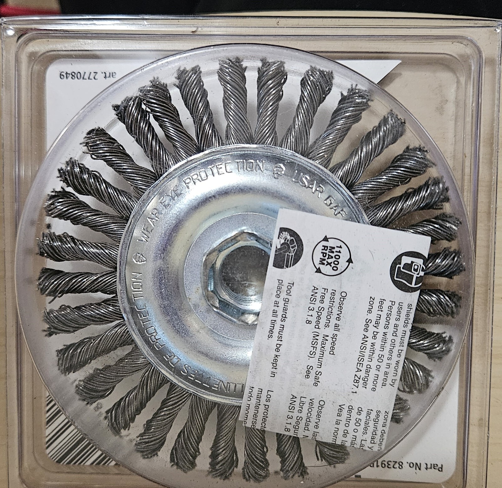82391P 4″X5/8-11 COMBITWIST, Pferd Inc, EACH, Threaded knot wheel brushes. NEW