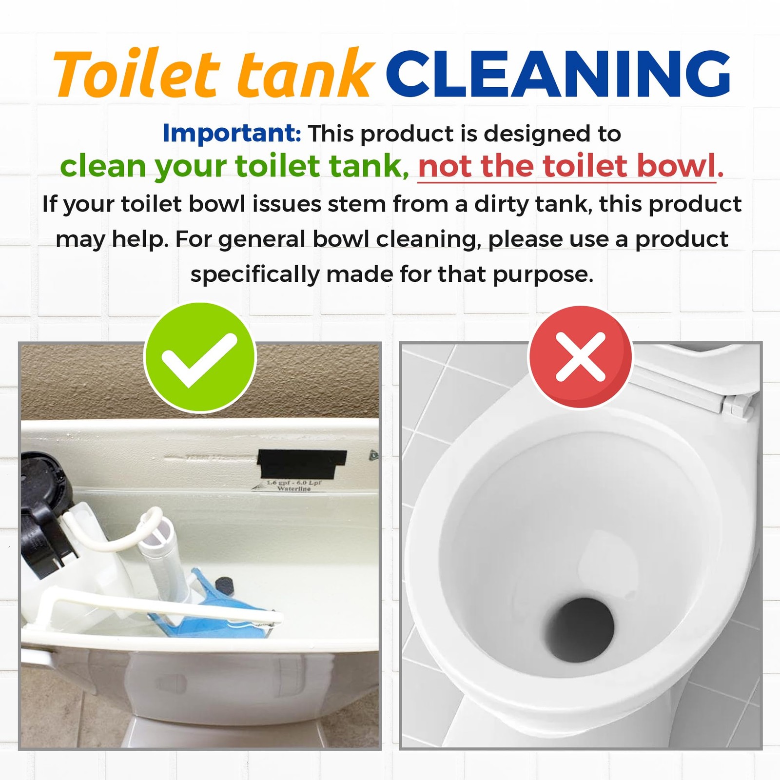 Bastion Toilet Tank Cleaner 6Uses. *Not For Toilet Bowl* Removes Rust, Miner…