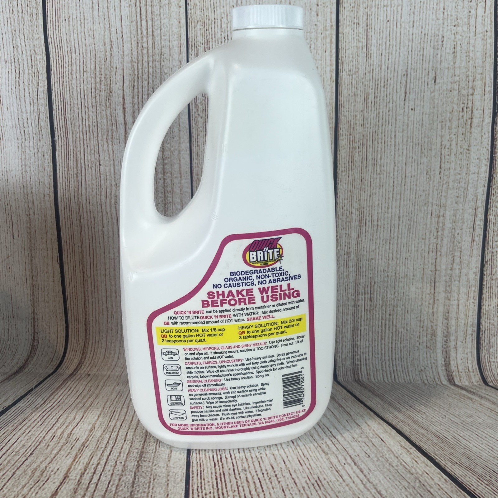 Quick N Brite All Purpose Cleaning Paste 80 Oz, Liquid Cleaner 64 Oz Lot Kit