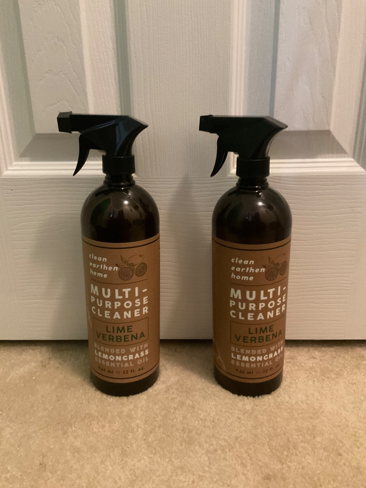 Lime Verbena Multi-Purpose Cleaner Blended Lemongrass Essential Oil (Lot of 2)
