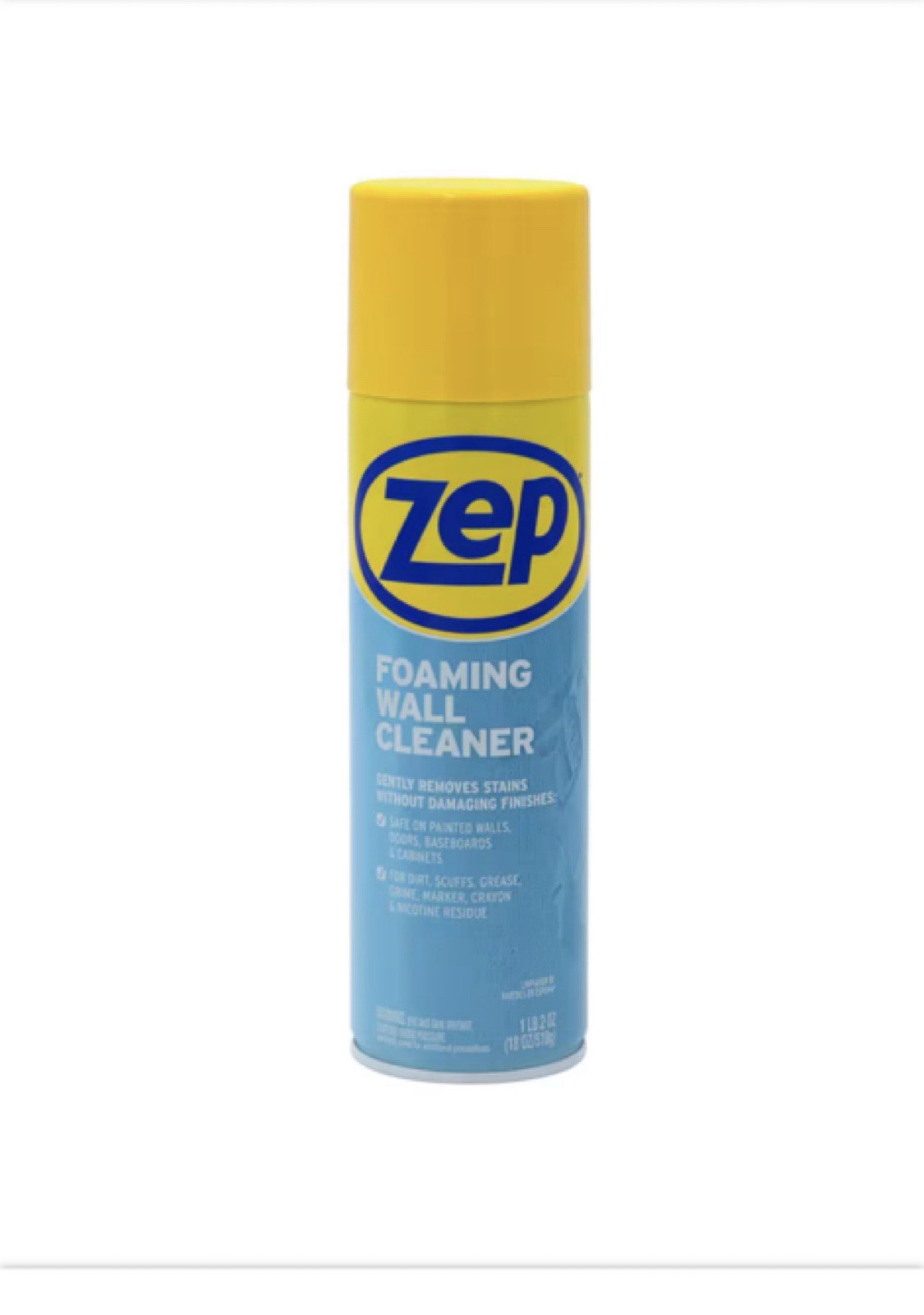 Zep Foaming Wall Cleaner 18 oz for Painted Walls, Doors, Baseboards, Cabinets