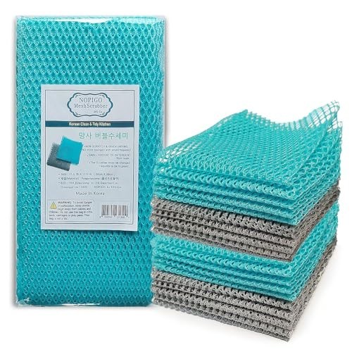Quick-Dry Dish Washing Net Scrubber – Innovative Mesh Cloth, No Smell, 11.5×11.5