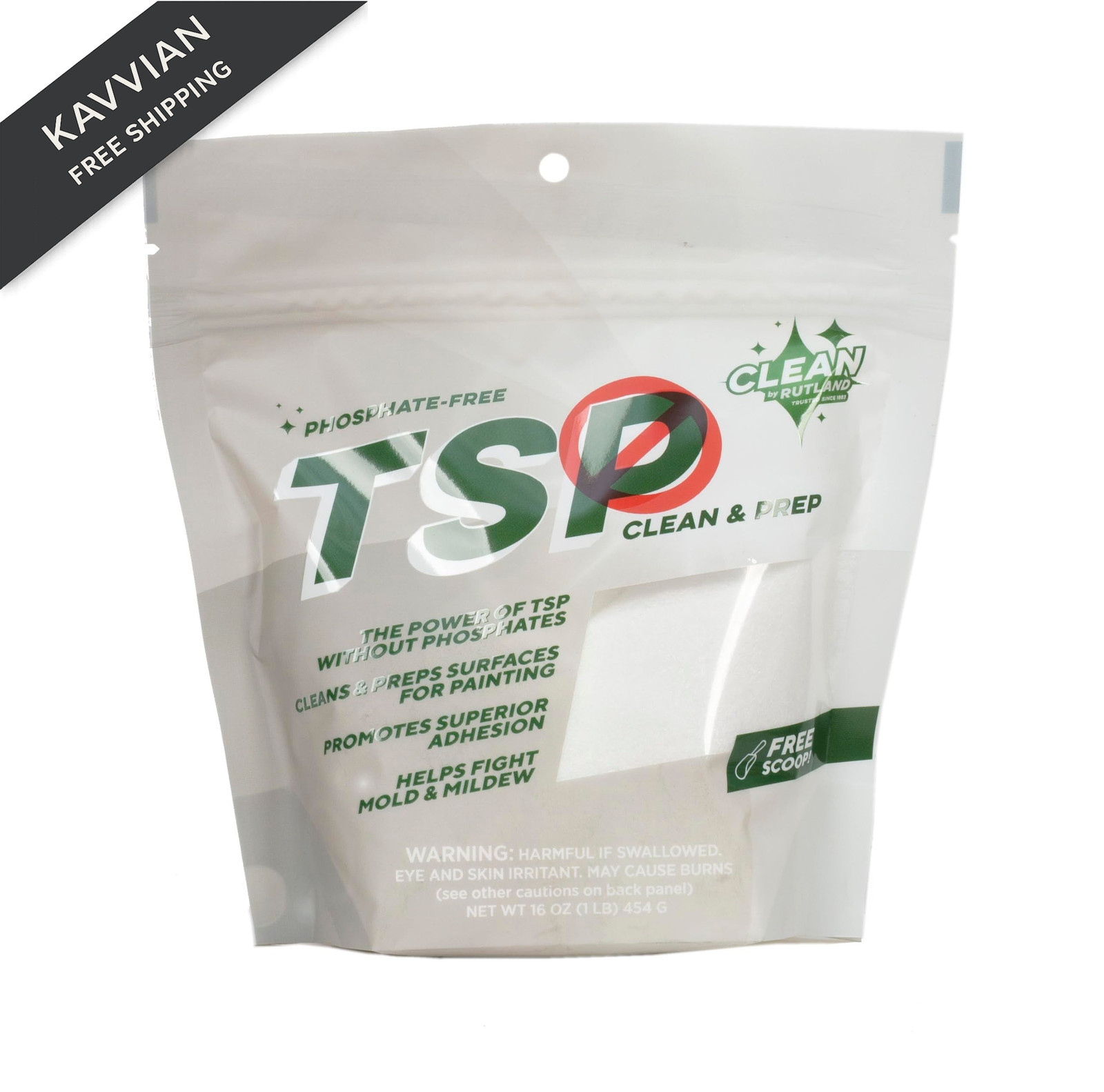 Rutland TSP-PF Clean & Prep, Phosphate-Free & 16 Ounce (Pack of 1)