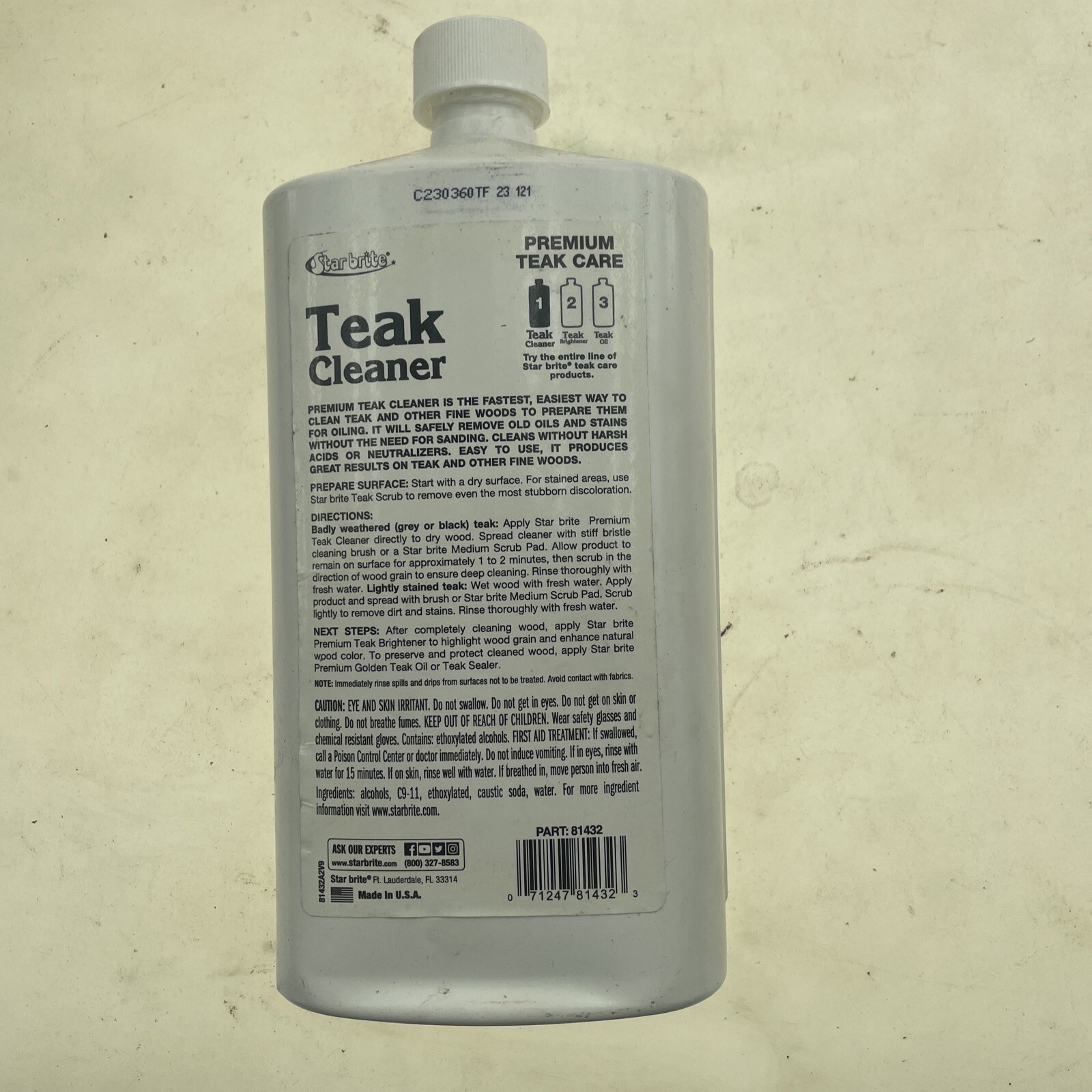 Starbrite Qt – 32 Fl oz Premium Teak Cleaner