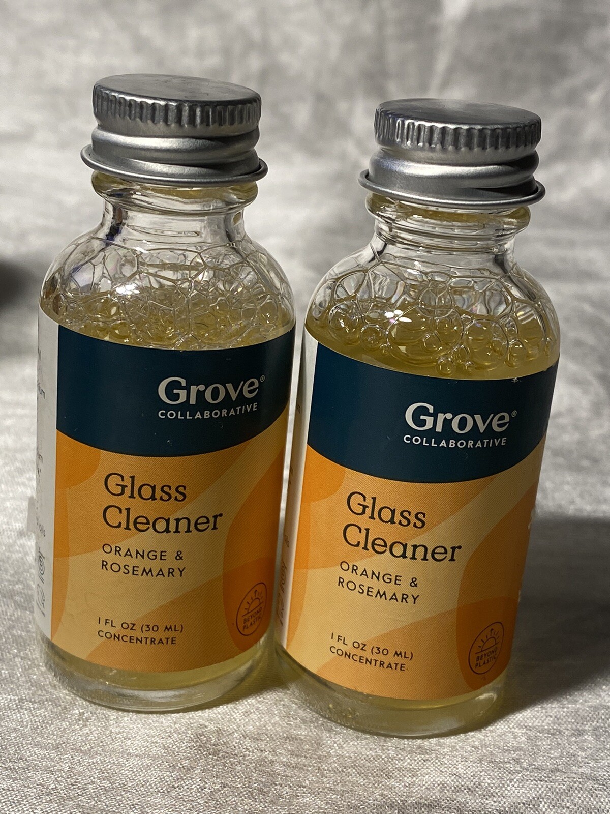 Lot Of 3 Grove Co Glass Cleaner Concentrates Lavender, Thyme, Orange, Rosemary