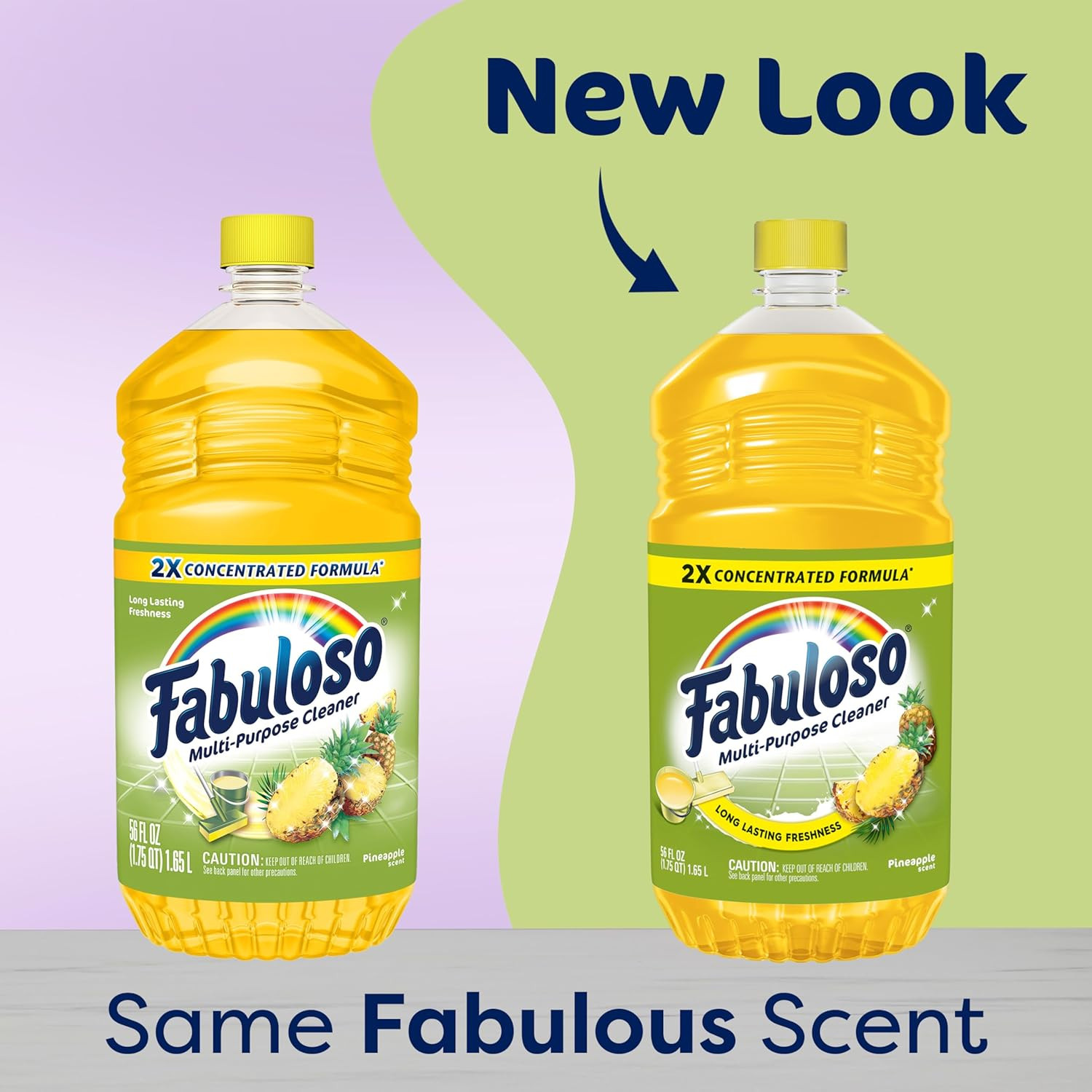 Multi-Purpose Cleaner, 2X Concentrated Formula, Floor Cleaner, Pineapple Scent,