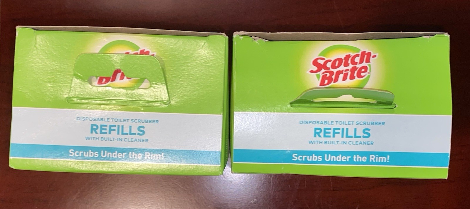 Scotch Brite Disposable Toilet Scrubber Refill Built in Cleaner 10 Pack Lot of 2