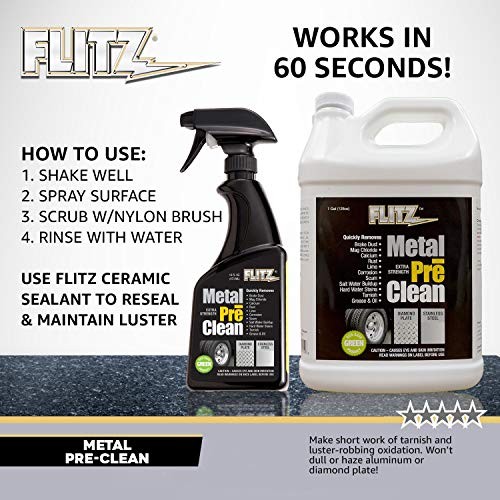 Flitz Metal Pre-Clean – 16oz of USA-Made Stainless Steel Assorted Sizes
